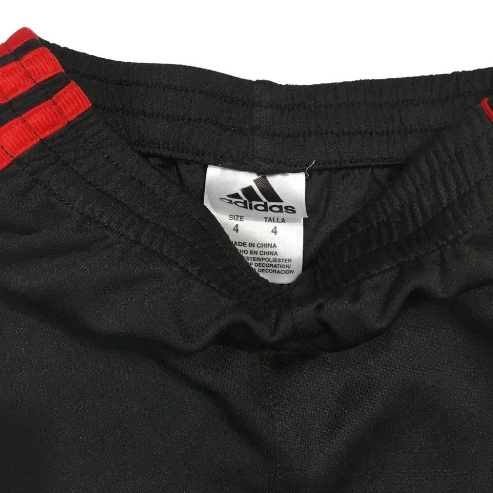 BY72 Adidas 3 Stripe Polyester Shorts Sz 4